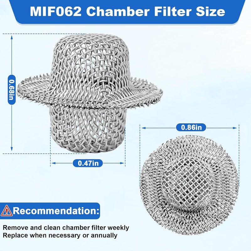 superbobi 2 Pack MIF062 Fill/Vent Mesh Chamber Filter Compatible with Midmark, MIF062 Screen Filter Replacement M9/M9D, M11/M1D,1730E, 1730EK, 1730M, MIK072, MIK080 - Image 2